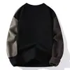 Venta caliente transfronteriza, artículo popular en stock, nuevo suéter de punto patchwork multicolor para otoño e invierno, suéter básico, tejido