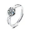 Moda INS anillo de diamantes anti-real femenino anillo de corazón abierto de circonita anillo de bodas suministro en vivo generación joyería