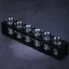 Juego de Vasos Espesos de 30ml para Bar B52 Vasito para Shots Cortos Imitación Bambú Juego de Madera Maciza