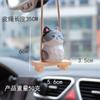 Gato Maullando Taburete de Sentar Dibujo Animado Colgante Pasable para Coche Decoración Interior de Coche Accesorios para Coche Colgante Lindo
