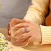 Anillo de Moda Transfronterizo Europeo y Americano Simple de Puntos con Cuentas para Mujer, Más Vendido en Amazon, Anillo Giratorio de Microcuentas, Antiestrés