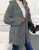 Cross2026 Nuevo Otoño Invierno Europeo y Americano Amazon AliExpress TEMU Cárdigan Abrigo de Longitud Media Chaqueta de Felpa