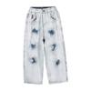 Pantalones de Otoño para Niños 2026 Nuevo Estilo Jeans Infantiles Primavera y Otoño Sueltos de Pierna Ancha Moda Street Style