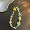 Corrente de Celular Versátil DIY Estilo Ins, Pingente Divertido para Celular, Pingente Quadrado Ccd Amarelo e Branco, Pingente de Câmera, Novo Modelo Tendência