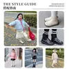 Botas femininas, botinhas infantis, Botas Martin para meninas outono e inverno, botas de algodão branco, botas para bebês meninas outono, sapatos de princesa