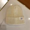 Sombrero de Lana con Letra de Circunferencia de Cabeza Grande para Niños Invierno Japonés Combinación Total Cálido Protección para las Orejas Pila Pila Cara Pequeño Jersey Gorro de Punto