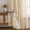 Cortinas Transfronteiriças Jacquard Vazado Xadrez Telas de Janela Sala de Estar Quarto Sala de Jantar Fabricante Moderno Simples Ponto Atacado Tecido