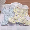 Ropa de Vientre de Algodón para Mascotas en Primavera y Verano, Ropa con Aire Acondicionado para Perros y Gatos, Ropa de Cuatro Patas para Exteriores Antiderrames, Suministros para Bichón