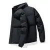 26 estilos de chaquetas acolchadas de invierno de moda para hombre, abrigos acolchados de algodón, cuello alto, marca de moda, ropa exterior holgada acolchada de algodón, talla grande