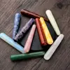 Bastão de Massagem de Cristal de Jade Natural, Bastão de Acupuntura para Planta do Pé, Olhos, Rosto e Corpo Inteiro Cristal Branco