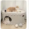 Túnel y cama para gatos para todas las estaciones más vendidos de Amazon, de doble capa, espacio amplio, plegable, fácil de limpiar, cama para gatos y agujero para gatos