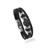 Fábrica direta popular pulseira de couro de vaca Âncora Pulseira punk vintage europeia e americana pulseira de âncora Homens