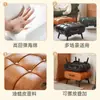 Banqueta para Cambiar Zapatos en la Entrada de Casa con Cojín Suave, Reposapiés de Moda, Mesa de Centro de Lujo Ligero, Taburete Bajo, Sofá, Asiento Suave Sencillo para la Entrada de la Sala de Estar