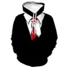 AliExpress Amazon transfronterizo traje creativo 3D cuello estampado digital sudadera con capucha sudadera con capucha sudadera de pareja en stock