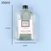 Garrafa de Bebida de Suco de Café de Extração a Frio 250ml Celebridade da Internet Estilo Ins com Tampa Garrafa de Vidro para Bebida Fria Feliz Chá Garrafa Pequena de Vinho