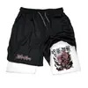 Comercio Exterior Transfronterizo Amazon Pantalones Cortos de Doble Capa para Adultos Estampado de Serie de Anime Pantalones Deportivos Casuales Venta al por Mayor en Stock
