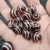 Ágata Negra y Blanca de 14 mm Cuentas Dzi de Dos Ojos Cuentas Redondas Jade Cuentas Sueltas Ágata Roja y Blanca Accesorios para Joyería Cuentas de Jade Hechas a Mano