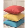 Funda de Cojín Decorativo de Lino Color Sólido Funda Gruesa para Cojín de Sofá Funda de Cojín Decorativo para Respaldo de Sala de Estar (Relleno de almohada no incluido) Almohada Grande de Respaldo para Mesita de Noche