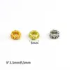 Color Oro 14K Zirconia Microincrustada Conservante del Color Espaciadores Huecos de Trompeta Accesorios para Pulseras Hechas a Mano DIY Materiales para Joyería de Collares