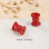 Accesorios de Arena Imperial de Cinabrio de Alto Contenido para Joyería DIY Seis Caracteres Palabras Verdaderas Caracteres Fu Accesorios para Pulsera y Collar Hechos a Mano con Cuentas