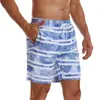 Comercio exterior Pantalones de playa de secado rápido para hombre a rayas estampado europeo y americano tela lavada bañadores transfronterizos talla grande shorts casuales