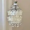 Lámpara Colgante Creativa de un Solo Cabezal Estilo Francés y Americano para Barra de Bar, Carcasa Dorada Lámpara Colgante de Mesita de Noche, Iluminación de Lujo Ligero para Vestíbulo, Pasillo, Balcón, Comedor