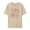 Camiseta Estilo Retrô Feminina Aliexpress Transfronteiriça Estampa Frutos do Mar Italiana Estética Retrô Camiseta Ostra Lagosta Disponível