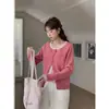 Suéter de Punto GemingRetro Bloque de Color Falso Dos Piezas, Nueva Moda Otoño para Mujer Top de Gama Alta Y8810F
