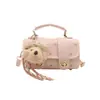 Bolsa-almofada única e versátil de bolinhas para meninas, bolsa de mão fashion, novo modelo de verão 2026, bolsa transversal fofa
