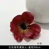Flor Flor Vermelha Cabeça DIY Seda Flor Artificial Salão de Casamento Celebração Decoração Adereços Adorno de Cabeça Grampo de Cabelo Pacote de Material de Flor