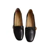 Venta Caliente Zapatos Planos de Punta Cuadrada Franceses para Mujer 2026 Nuevo Otoño Tacón Grueso Zapatos de Mujer Retro Suela Suave Zapatos de Cuero Mocasines Versátiles