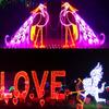 Luz de modelagem LED luz de sonho festival luzes criativas letras de AMOR lua cogumelo luz padrão ao ar livre
