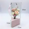 Caixa Triangular Transparente para Flores de Pet para o Dia da Mulher, Dia das Mães, Dia dos Professores, Dia dos Namorados e Caixas de Presente para Flores