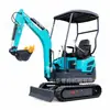 Mini escavadeira hidráulica de esteira a diesel multifuncional pequena para equipamentos agrícolas, de pomar, estufa e construção municipal