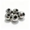 Bolas de aço de 12,7 mm, 14 mm, 16 mm em aço carbono furadas e roscadas, bolas de aço inoxidável com furo passante roscado, bolas de ferro roscadas galvanizadas