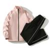 Chaqueta con cuello alto para hombre y mujer traje de pareja de otoño top para hombre y mujer abrigo cortavientos pantalones rectos casuales traje chaqueta