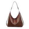 Bolsa Tote Casual Retrô de Grande Capacidade para Mulheres 2026 Novo Estilo Fashionável para o Dia a Dia Trabalho Deslocamento Bolsa de Ombro Transversal