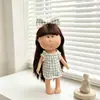 Apenas as Roupas: Roupas para Boneca Batata Mia Espanhola 30cm, Rosa Doce, Azul, Saia Xadrez Vermelha de Reposição
