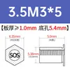 Columna de tuerca remachable de paso completo de acero inoxidable SOS-3.5M3/M3/M4/M5-3/4/5~25 en stock venta directa