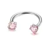 Anillo Súper Brillante de Herradura Labio Uña F136 Aleación de Titanio Joyería de Perforación Nicho Gama Alta Uña del Hélix Óseo Punto Venta al por Mayor