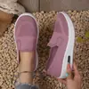 Venda Quente Transfronteiriça Malha Fly Knit Slip-on Solado Grosso Almofada de Ar Sapatos Casuais Respiráveis Sapatos de Mãe Venda Direta da Fábrica