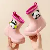 Botas de Chuva Infantis para Exterior, Sapatos de Chuva Fofos com Desenho Animado para Meninos e Meninas, Design de Cavalo 3D, Sapatos de Borracha Impermeáveis Antiderrapantes para Bebês