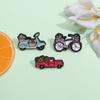 Broche dos desenhos animados sapatos pequenos flor broche criativo bicicleta metal emblema roupas acessórios colar pino pintura joias