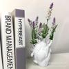 Cross-border Hot Resin Vase Crafts Creative Heart Shape Sculpture Peças Técnicas Home Dried Flower Vase Decorações