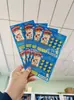 Boletos de Lotería Personalizados Rasca y Gana para Países Extranjeros, Antifalsificación y Antifiltración de Luz, Impresión Personalizada de Boletos de Lotería de Papel Negro de Núcleo Alto Grado Holográfico
