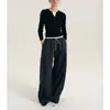 Nuevo suéter de punto suave y acogedor de corte ajustado para otoño e invierno con cuello henley, camiseta base de punto para mujer, top interior de estilo francés de imitación de dos piezas, nicho
