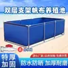 Lona para Tanque de Peixes Cultivo em Larga Escala Lona Impermeável Piscina Externa Pano Raspado com Faca Tanque de Armazenamento de Água Doméstico Espessado Dobrável
