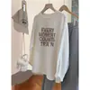 Nova Camiseta Feminina de Manga Longa Outono 2026 em Veludo Alemão, Comprimento Médio, Caimento Solto, Emagrecedora, Tamanho Grande, Camiseta Básica Tendência