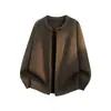 Nuevo Suéter Cardigan para Hombre de Otoño e Invierno Estilo Perezoso para Hombre Tacto de Alta Gama Tejido de Punto con Botones Holgado Tallas Grandes Chaqueta Estilo Americano
