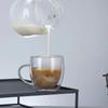 Taza de Café Resistente al Calor de Doble Capa con Asa, Taza de Doble Capa, Taza de Leche, Vidrio Aislante de Alto Borosilicato, Vidrio de Alto Borosilicato
